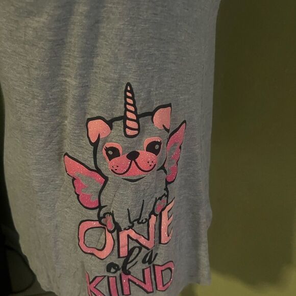 Justice Gray Unicorn Dog Leggings - Picture 1 of 4